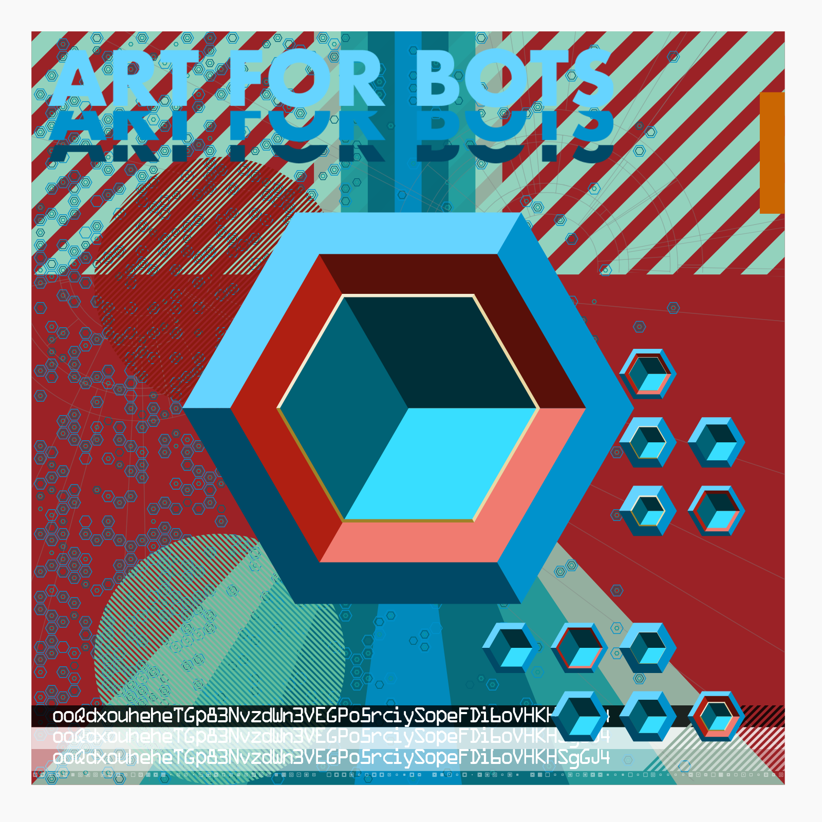 Hexagones - Art forBots forHumans forPrint #3 static token preview