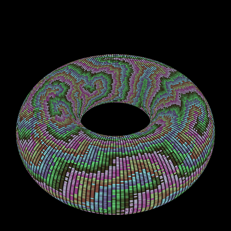 Reaction Diffusion on a Torus #10 static token preview