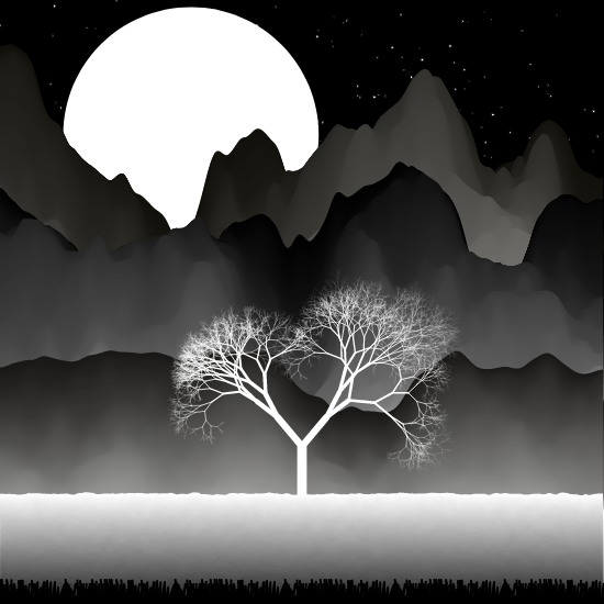 B&W Landscape #9 static token preview