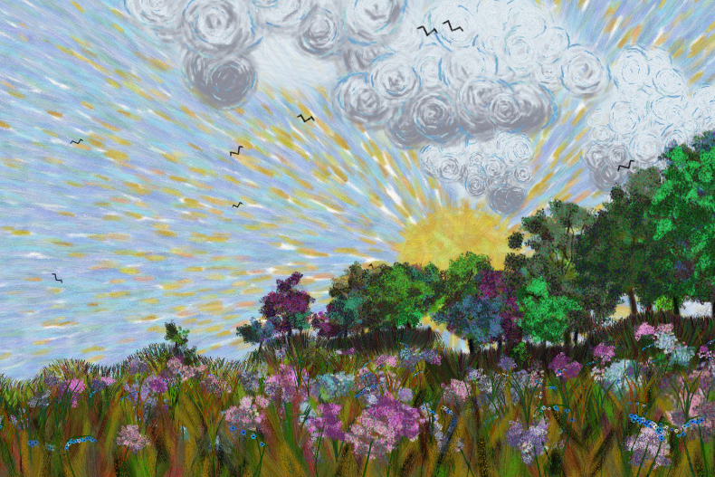 Flowers and Sky #50 static token preview