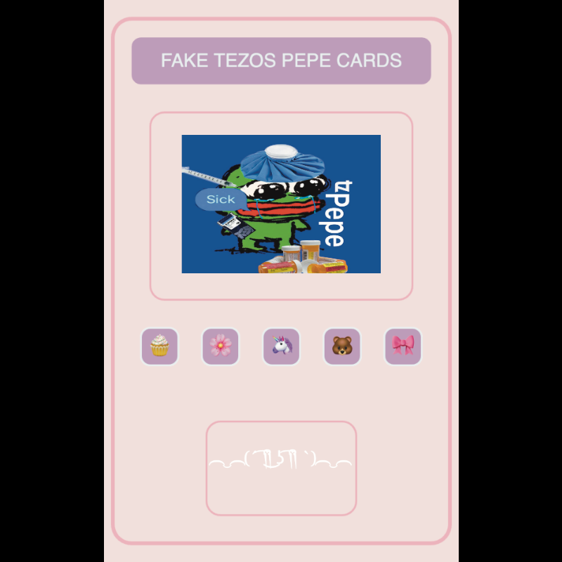 Fake Tezos Pepe Cards #3 static token preview