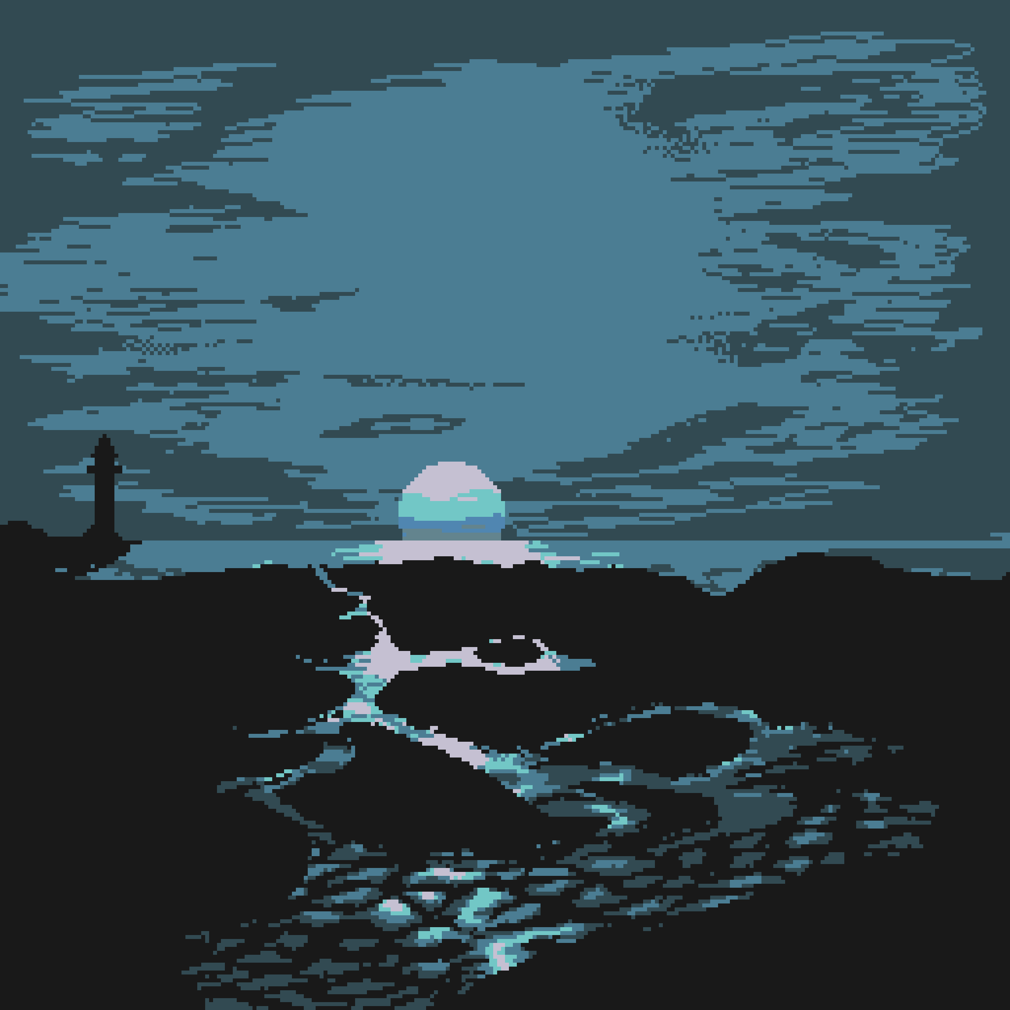 Pixel Sunset #6 static token preview