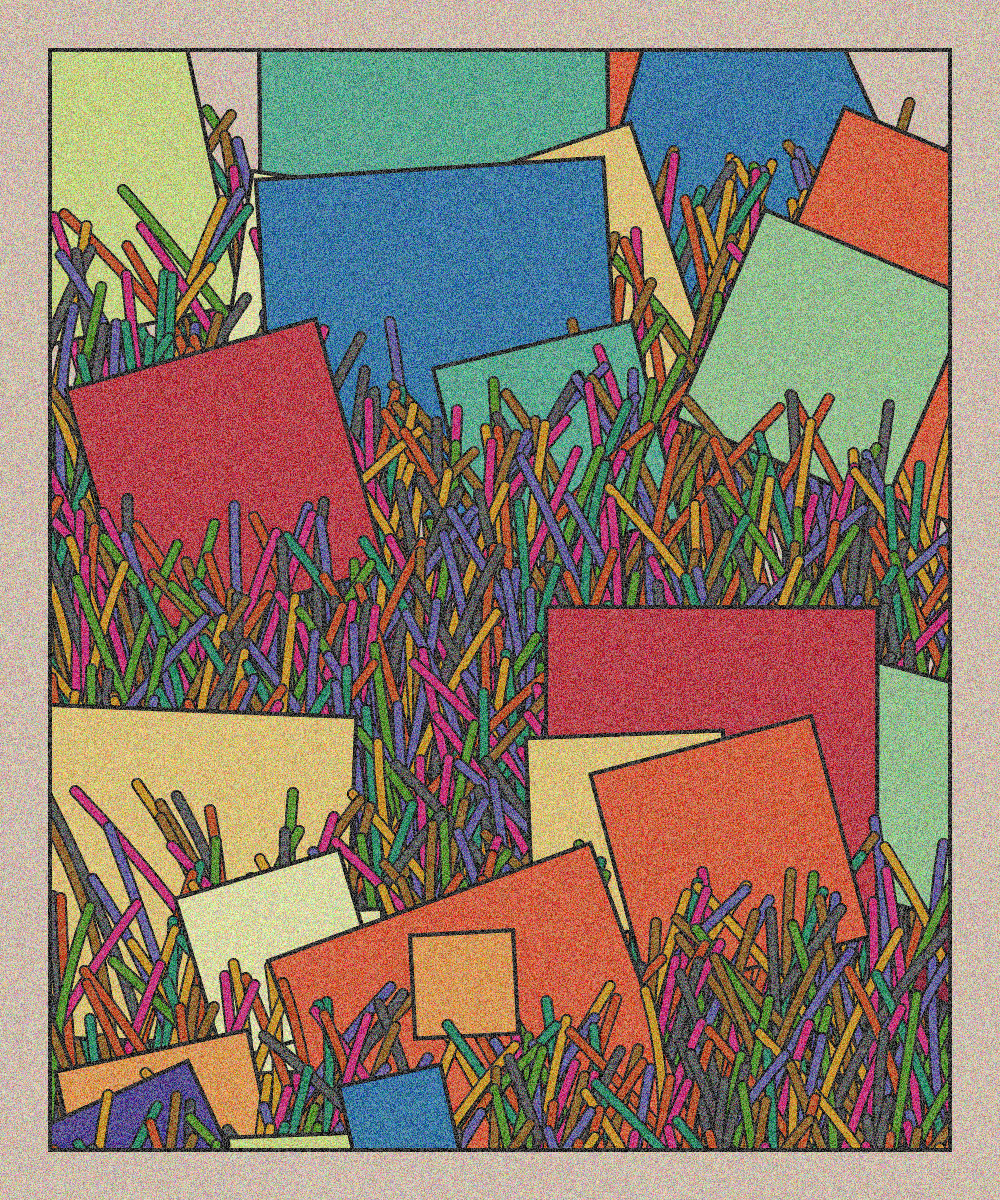Paper salad with colored cardboard #7 static token preview