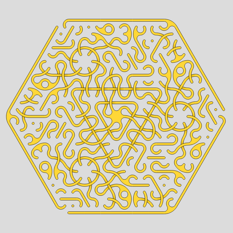 Truchet Threefold Symmetry #22 static token preview