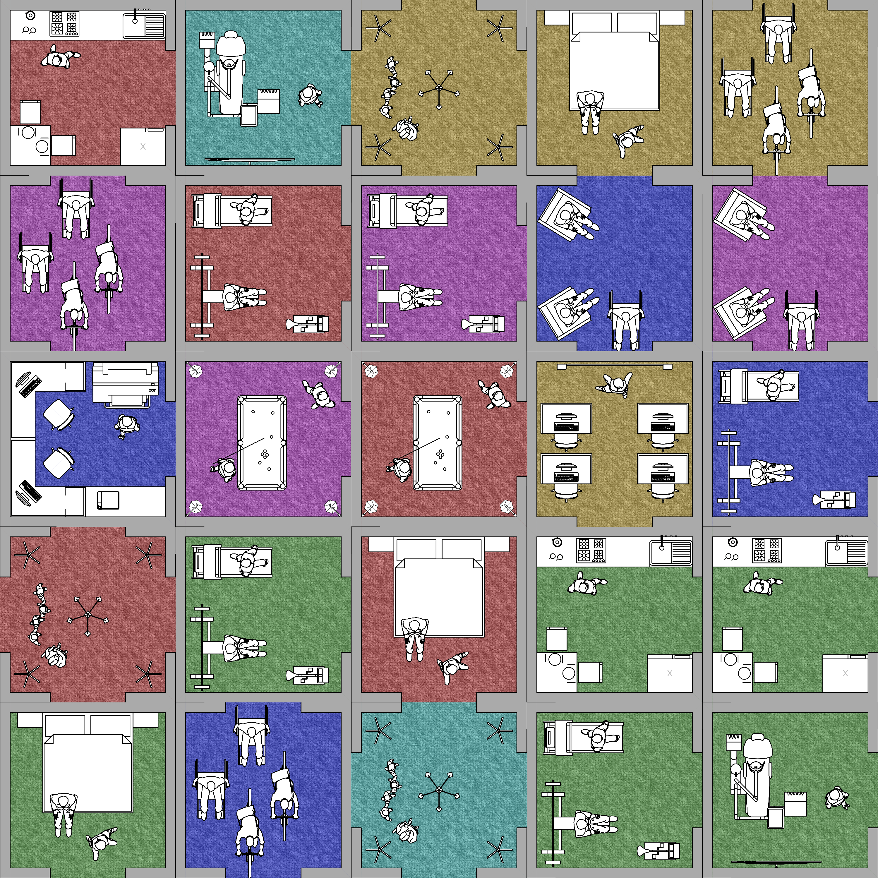 Harlequin block building #12 static token preview