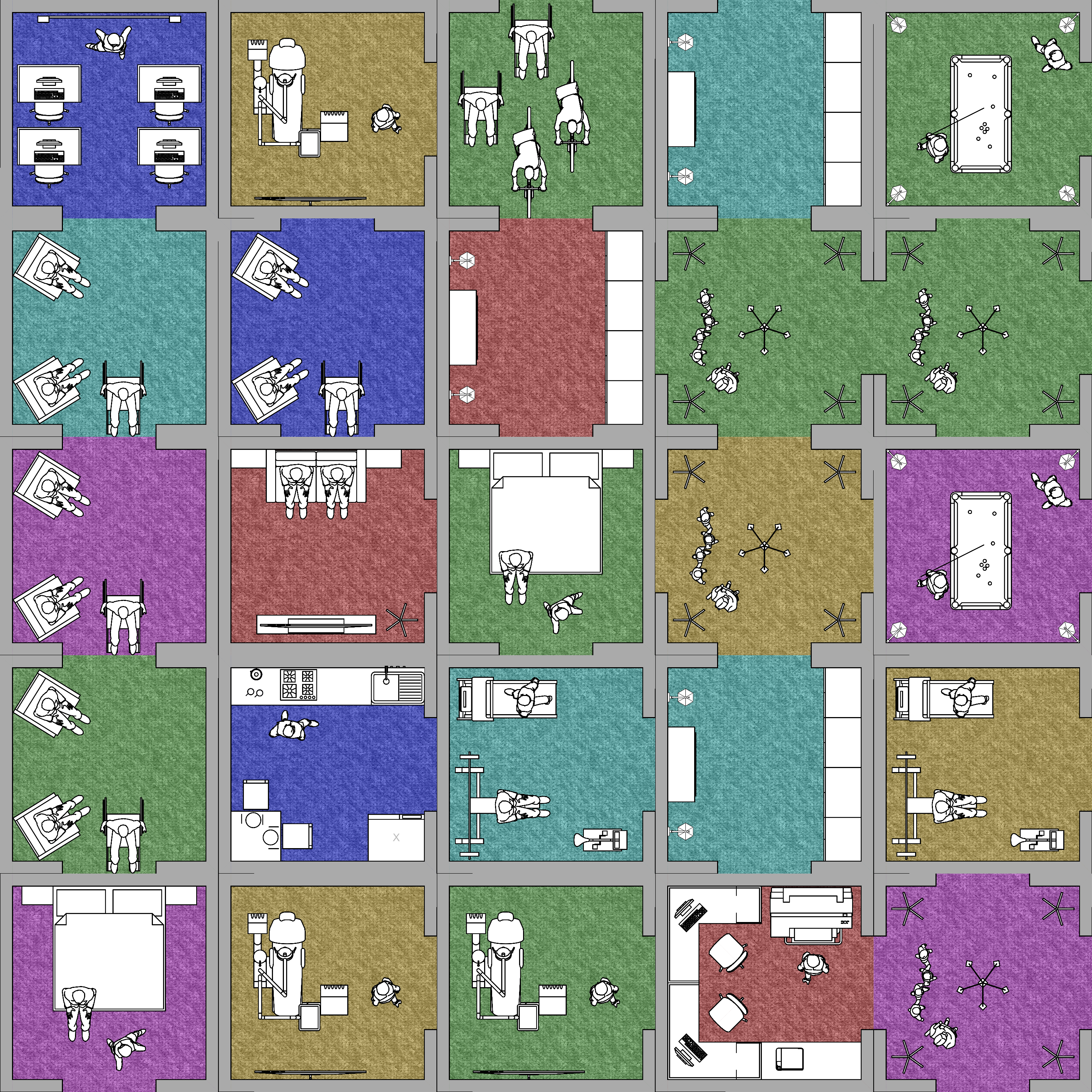Harlequin block building #18 static token preview