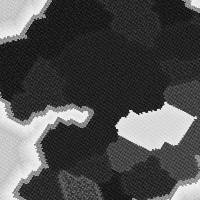 Genuary19: Littlecube Island Maps (B&W) #1 static token preview