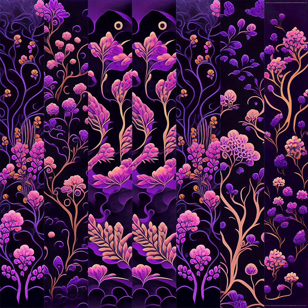 AI Purple Flowers #12 static token preview