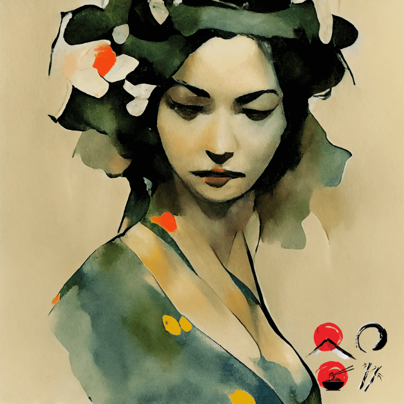Geisha and nature #4 static token preview