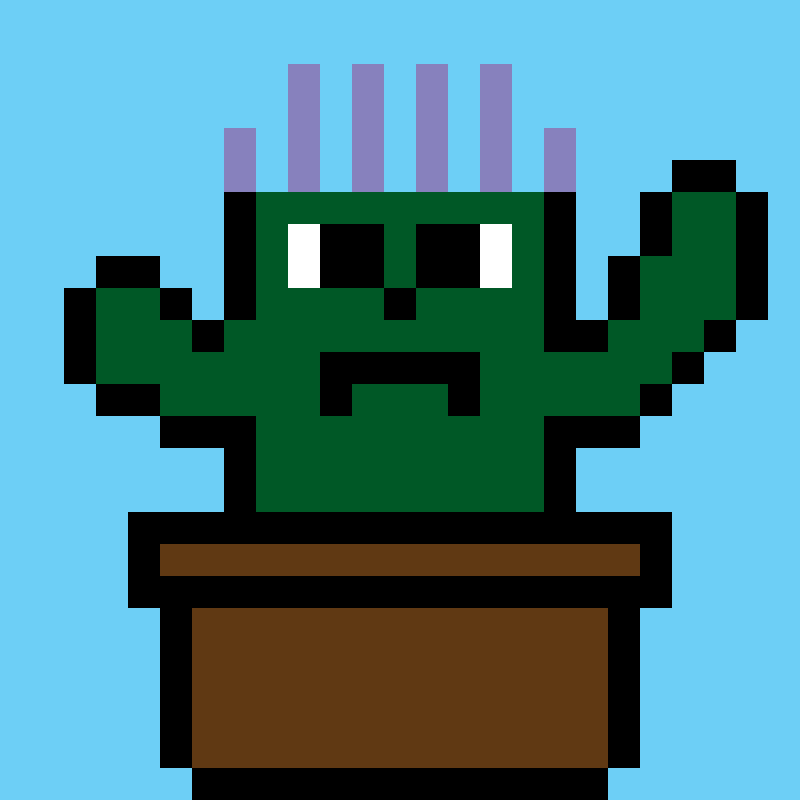 pixel cactus #9 static token preview
