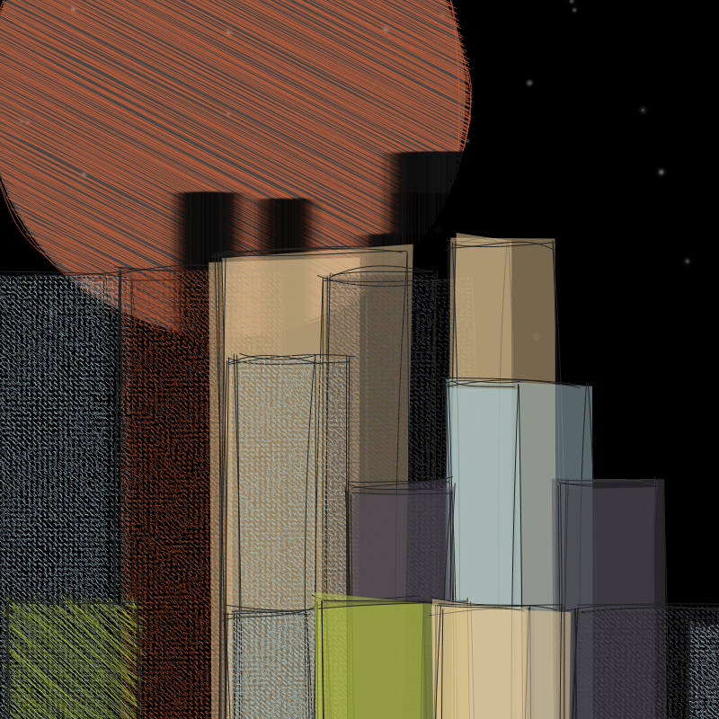 hastily-drawn cityscape sketch #25 static token preview