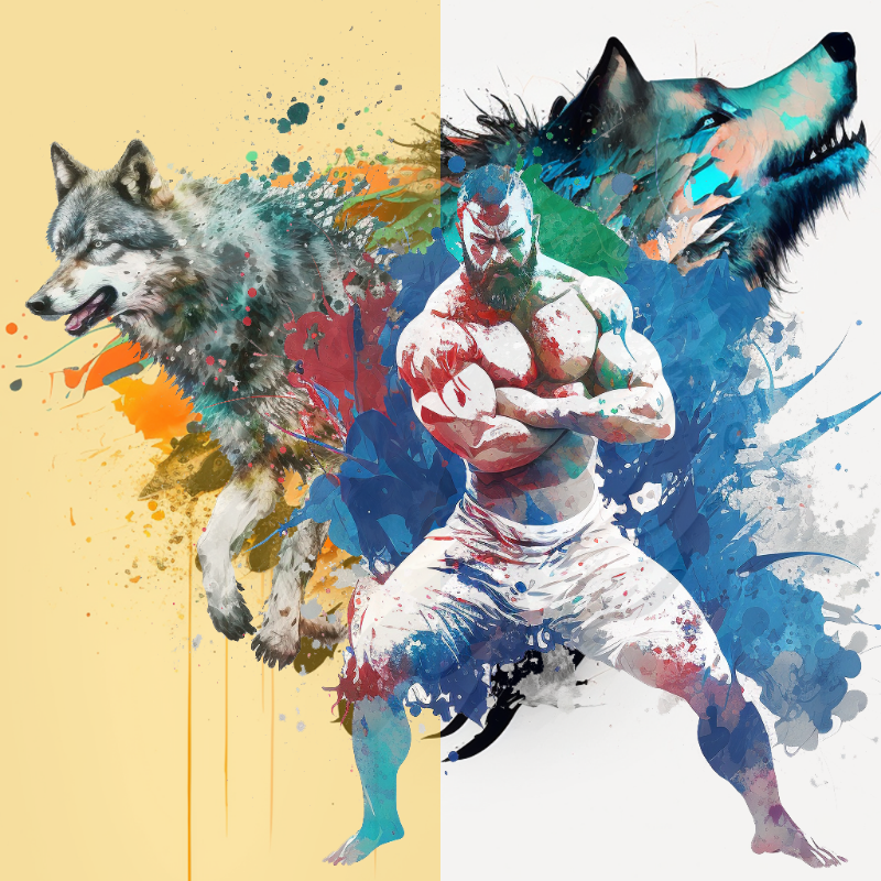 The Wolf and The Wrestler Bloke #20 static token preview