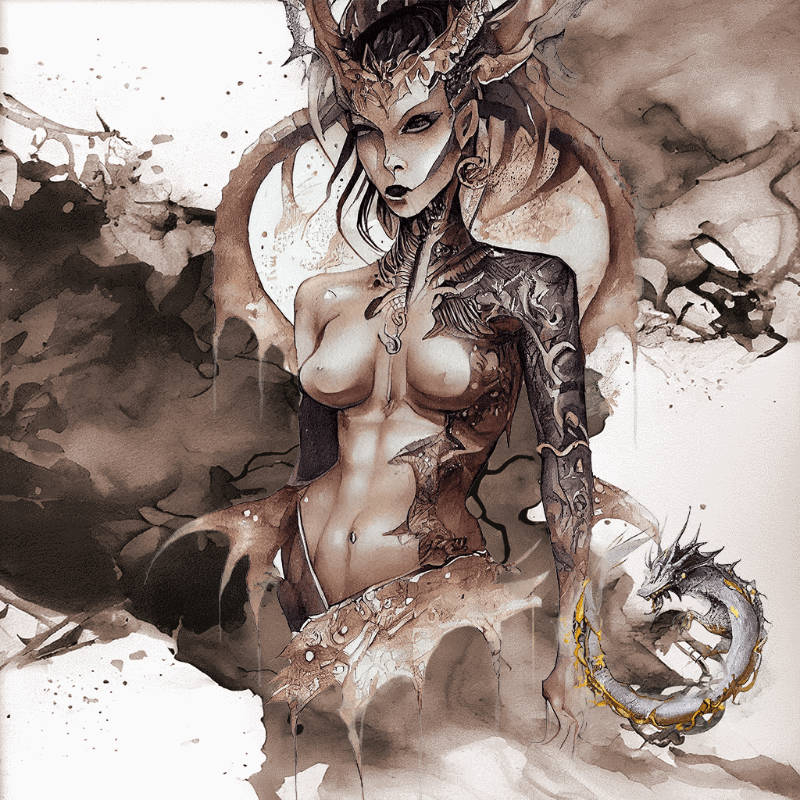 Dragon Girl #8 static token preview
