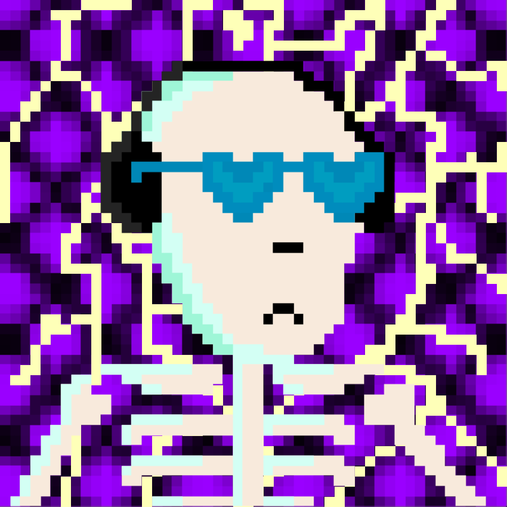 PIXEL SKULLETTI 1 #8 static token preview