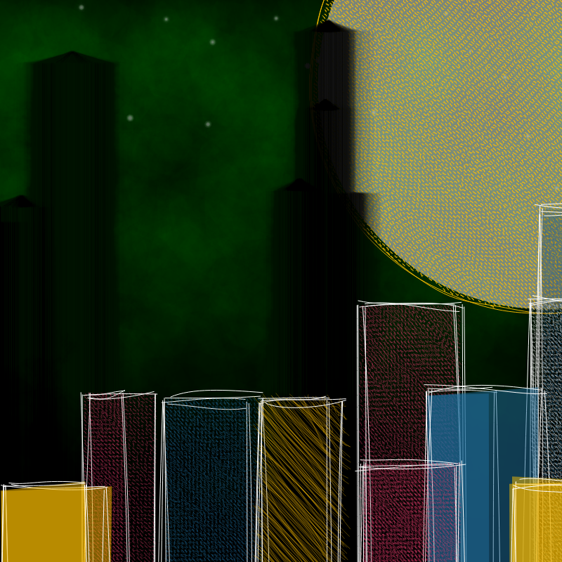 hastily-drawn cityscape sketch #17 static token preview