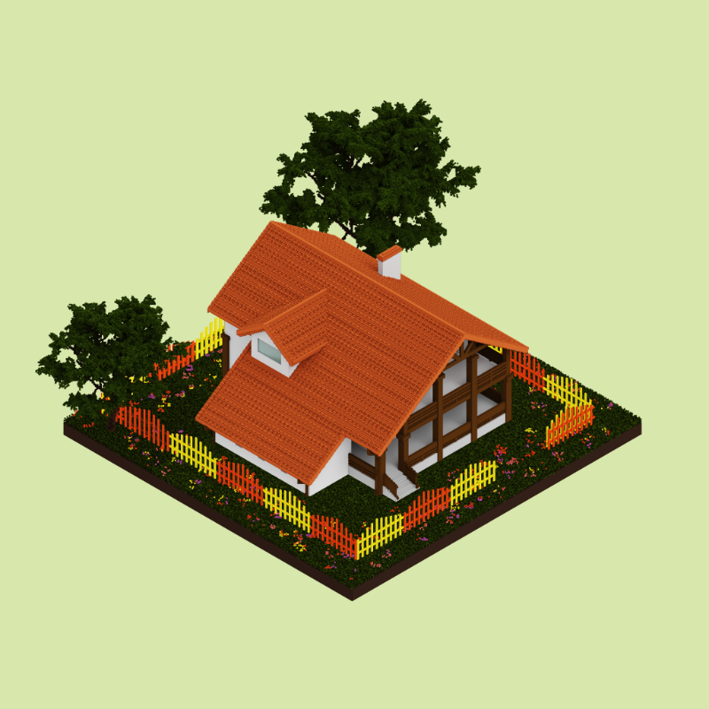 Pastel cottages #6 static token preview