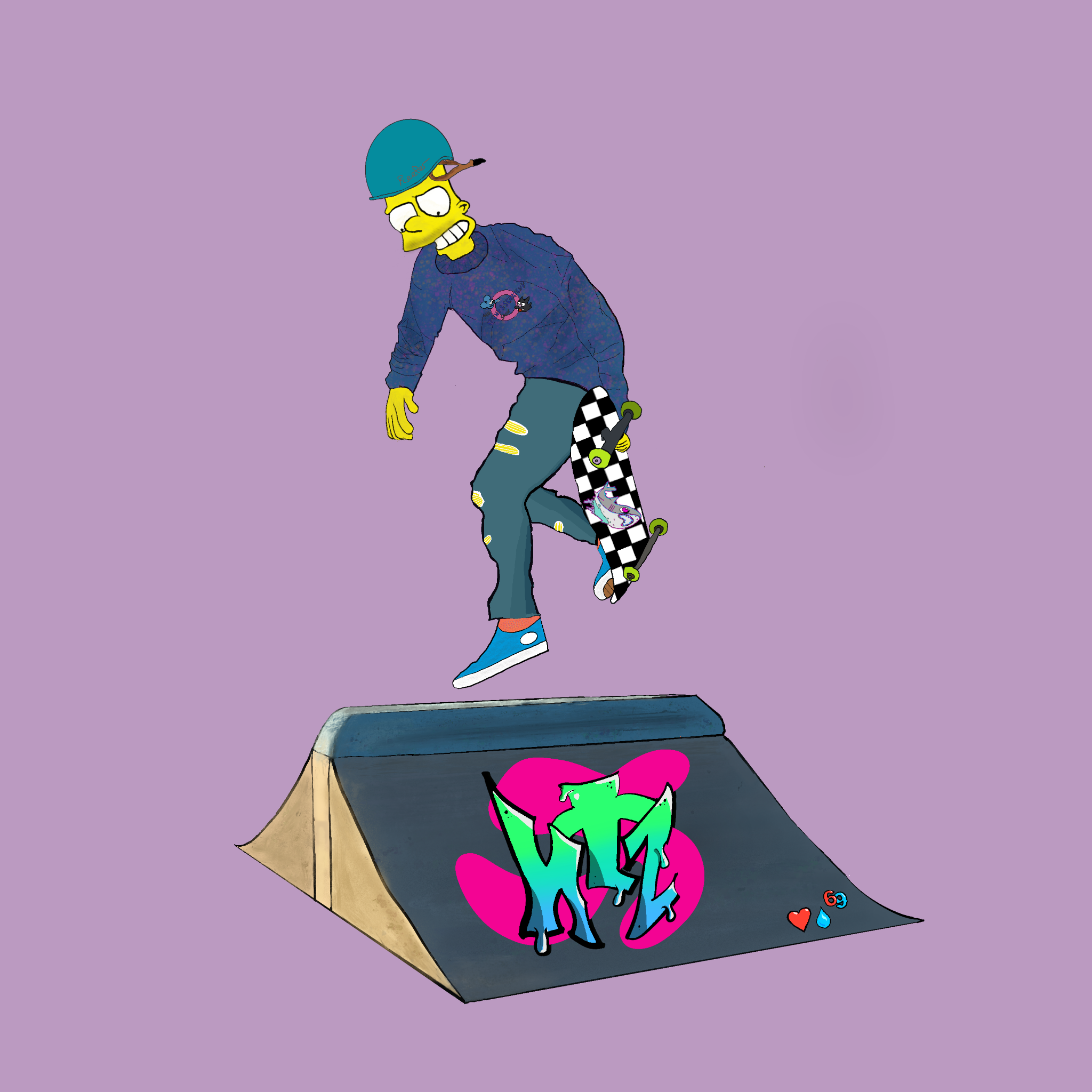 Thrashin' Springfield #8 static token preview