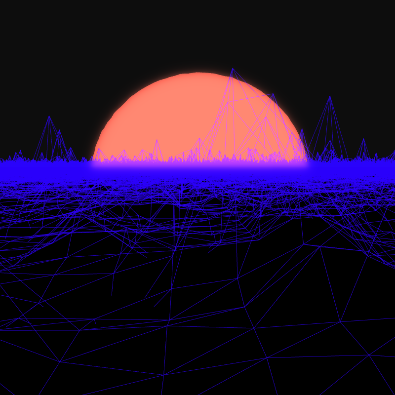 Generative Retrowave Field #16 static token preview
