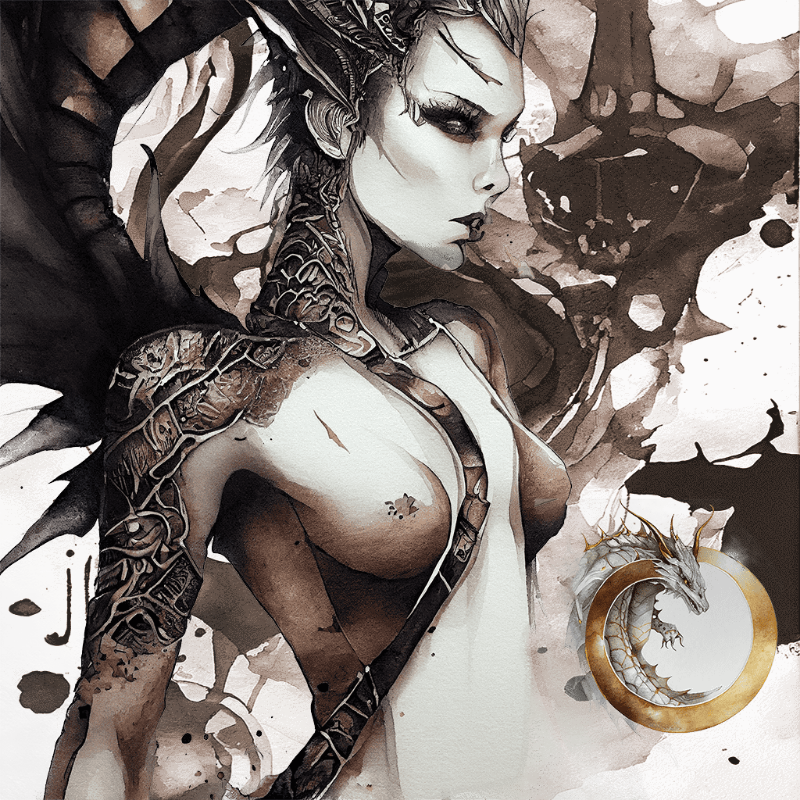 Dragon Girl #5 static token preview