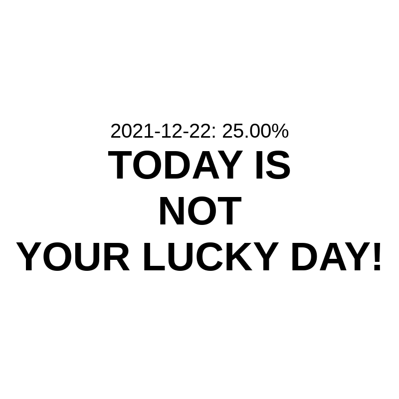 Is Today Your Lucky Day= #5 static token preview