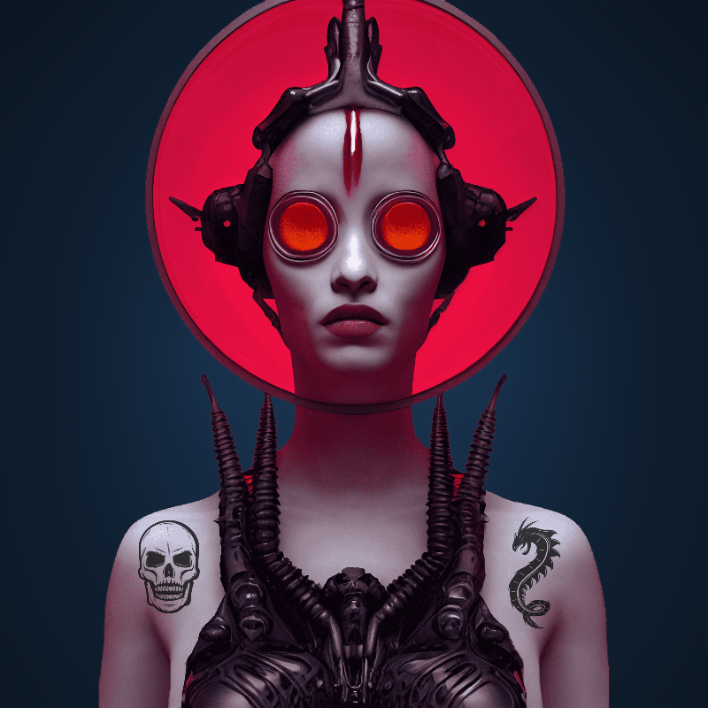 Cyber Girl #12 static token preview