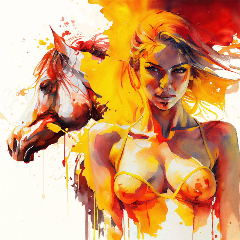 Artemis and Horse #3 static token preview