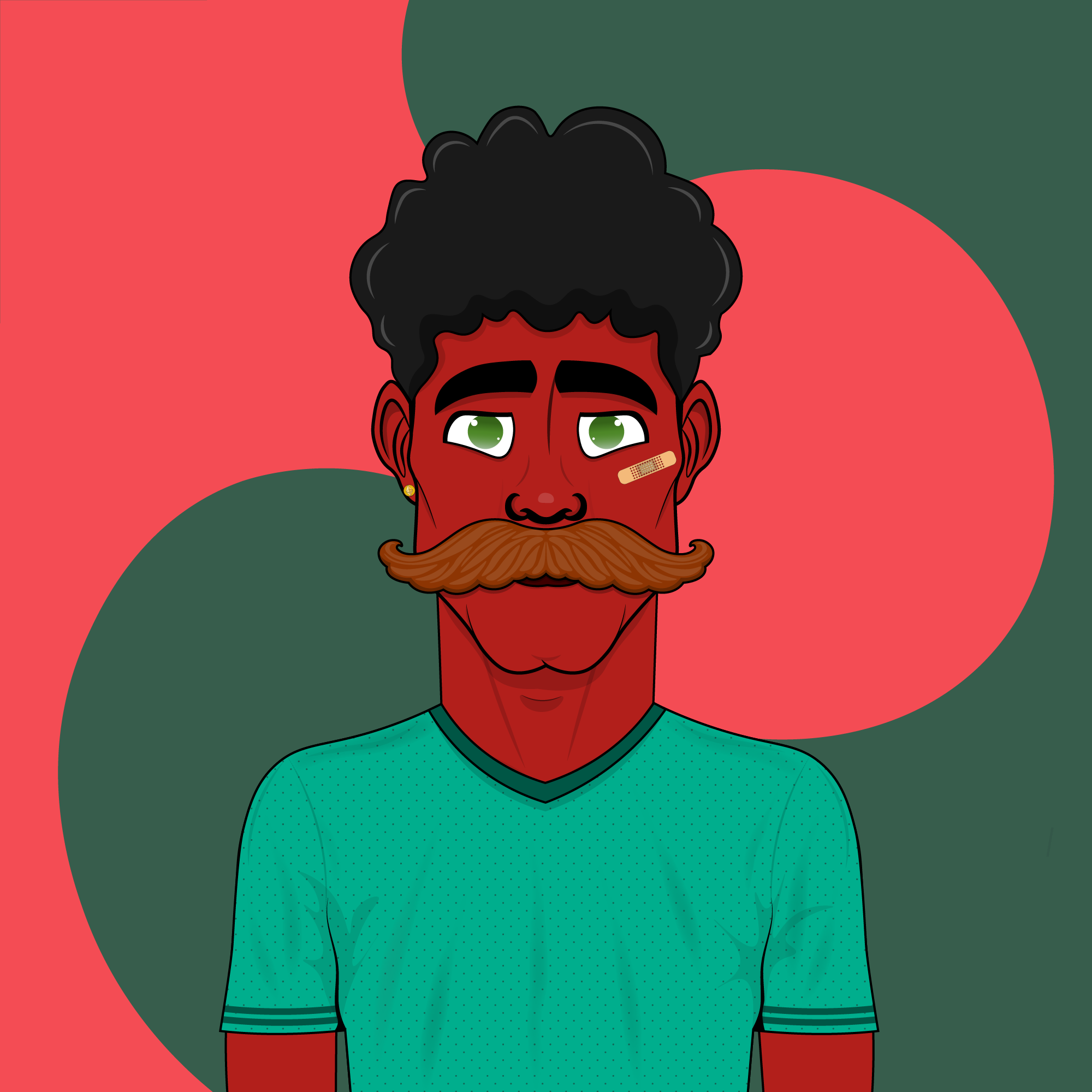 Mustachioed #4 static token preview
