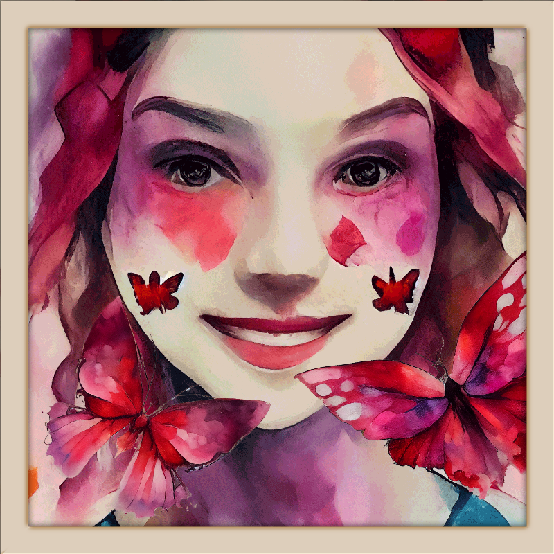 Alice and Magenta Butterflies #8 static token preview