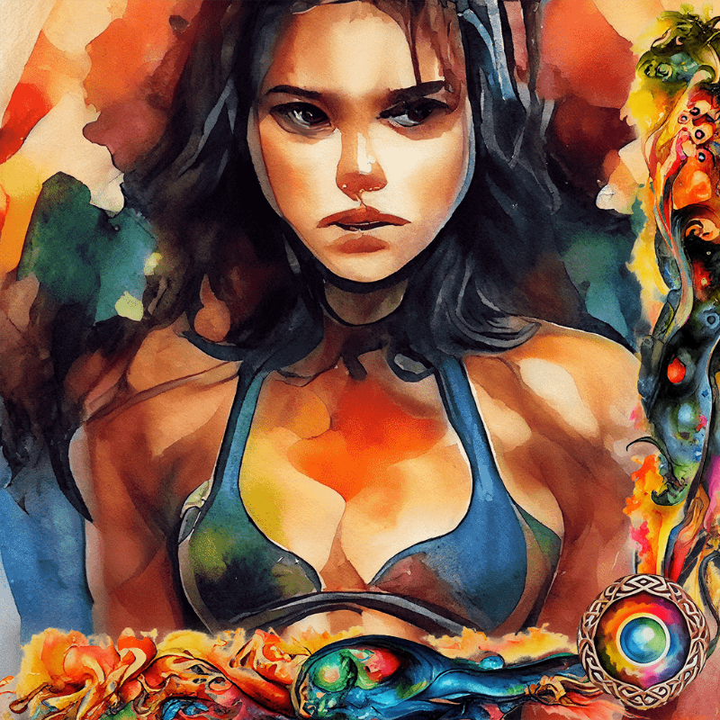 Athletic Girl #6 static token preview