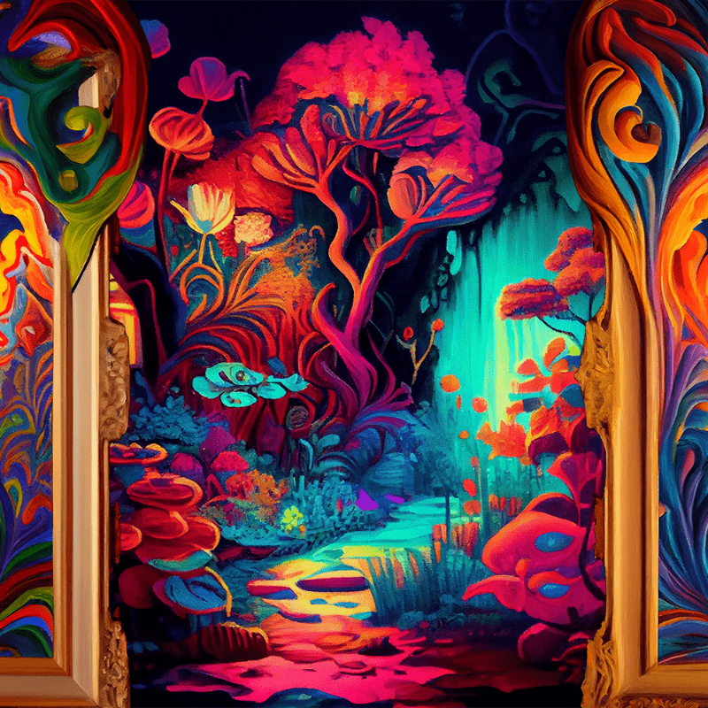 AI Psychedelic Garden #3 static token preview