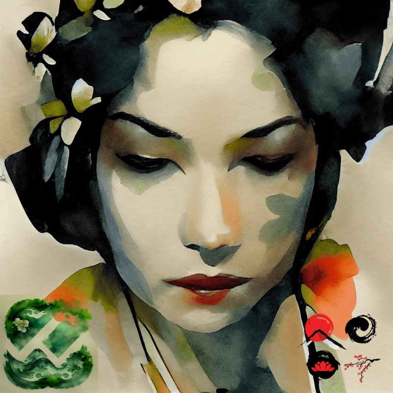 Geisha and nature #7 static token preview