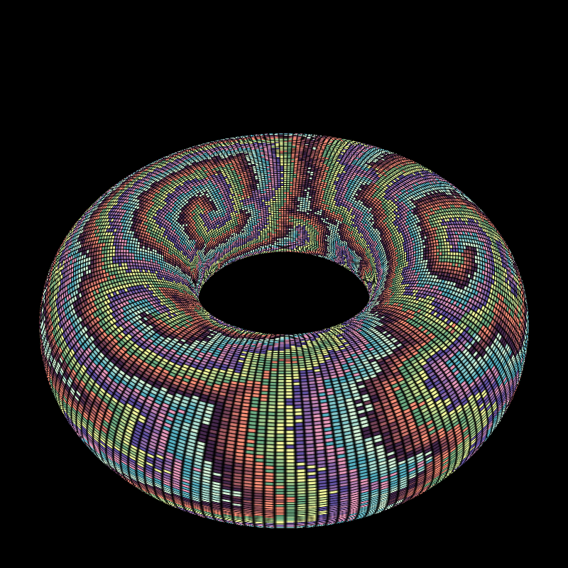Reaction Diffusion on a Torus #22 static token preview