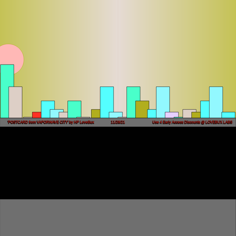 Vaporwave CITY: "Seek the Black Sun" #3 static token preview