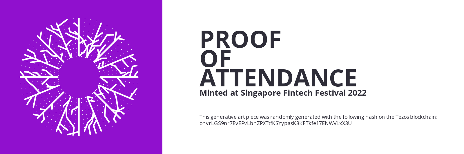 SFF2022 Proof of Attendance Token #1100 static token preview