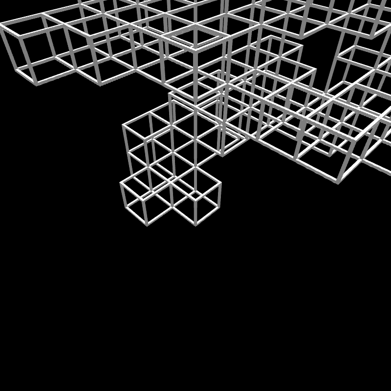 Genuary6: Drunken Modular Cubes #6 static token preview