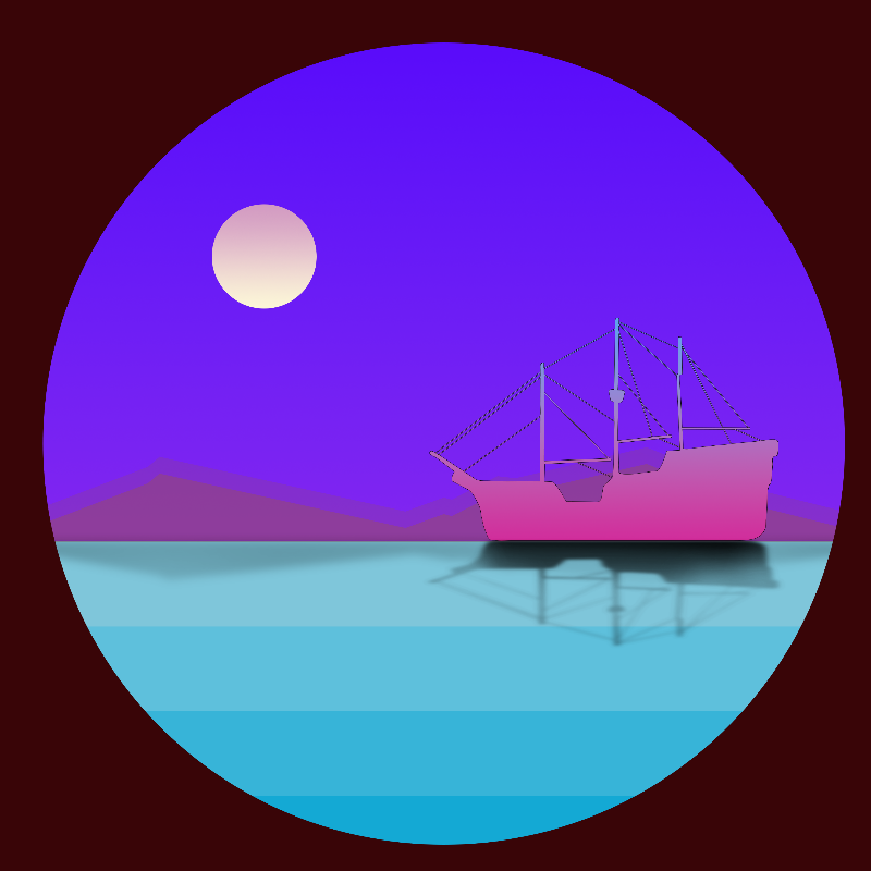 Boat on the sea #13 static token preview