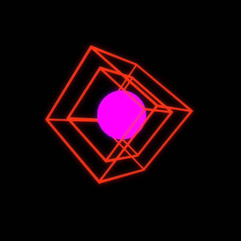 Generative Animation : Two Cube and Sphere #21 static token preview
