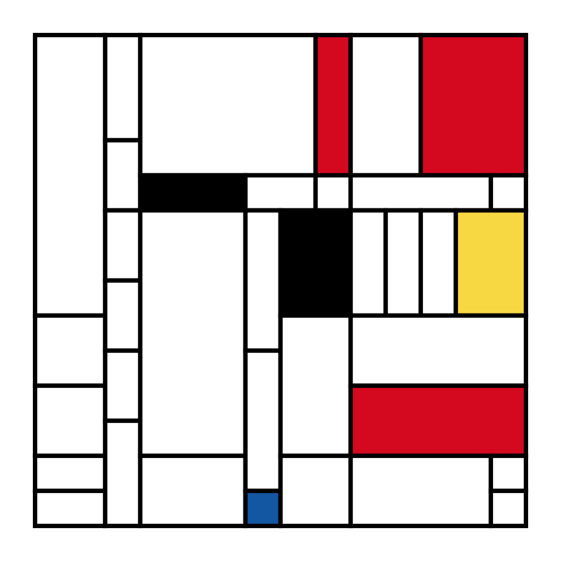 Mondrian squares #12 static token preview