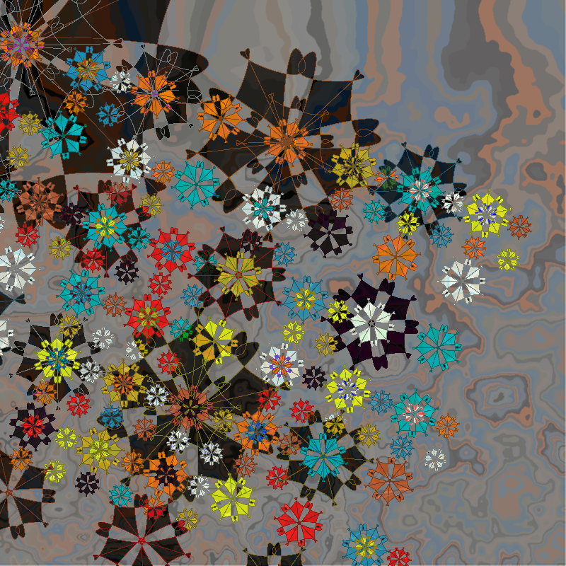 Flowers floating on dark #3 static token preview