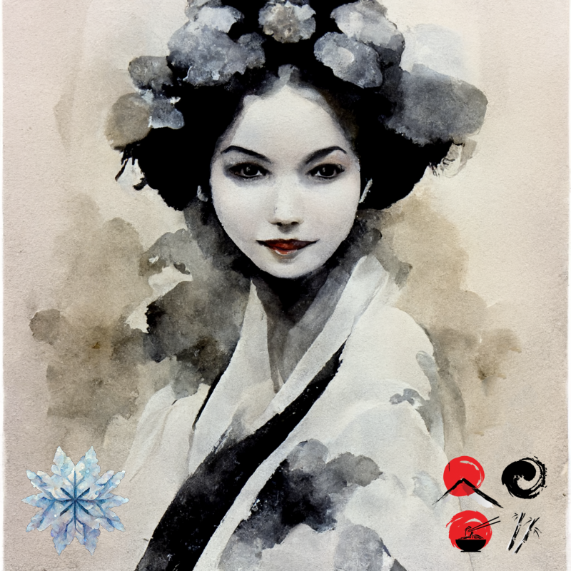 Winter Geisha #18 static token preview
