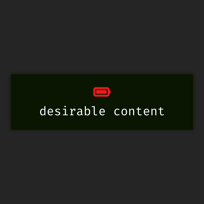 desirable content #16 static token preview
