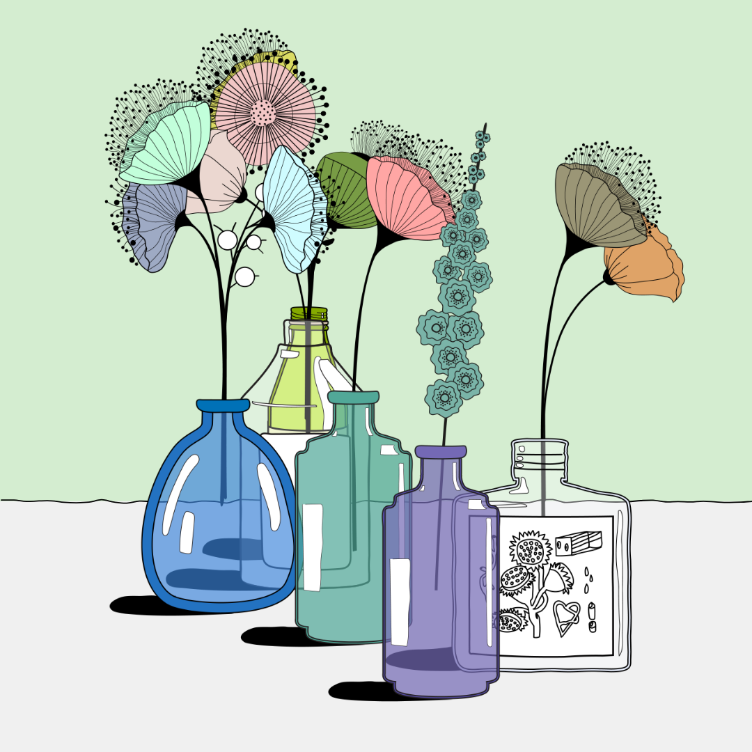 Flowers & Bottle #24 static token preview