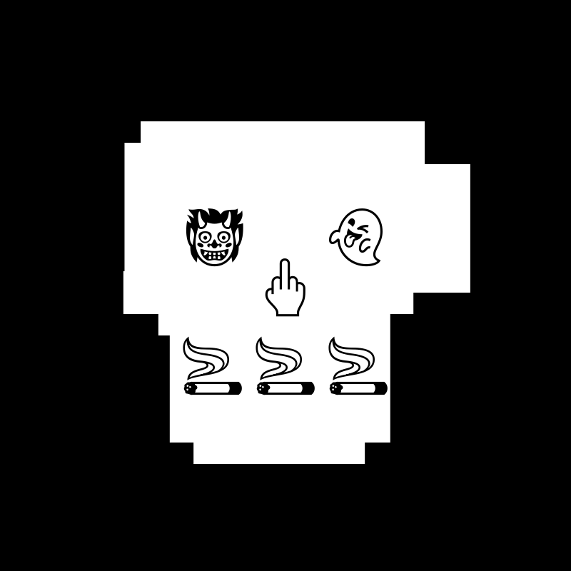 NotSkull(B&W) #19 static token preview