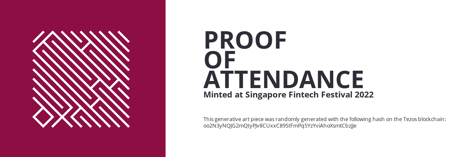 SFF2022 Proof of Attendance Token #2341 static token preview