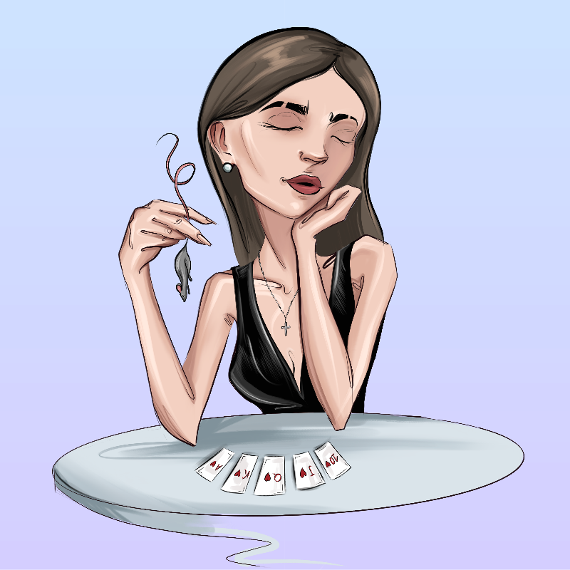 Girl at the table #13 static token preview