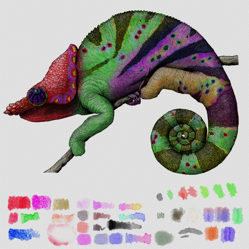 Colorful Cameleon #4 static token preview