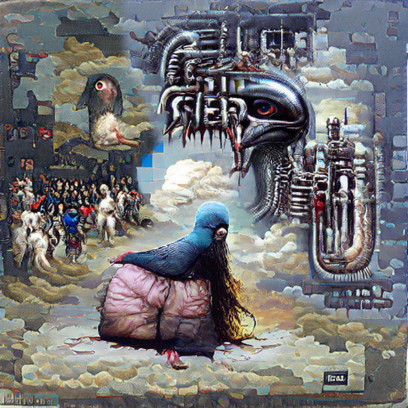 Pigeon Sat on a Brain Reflecting Existence #19 static token preview