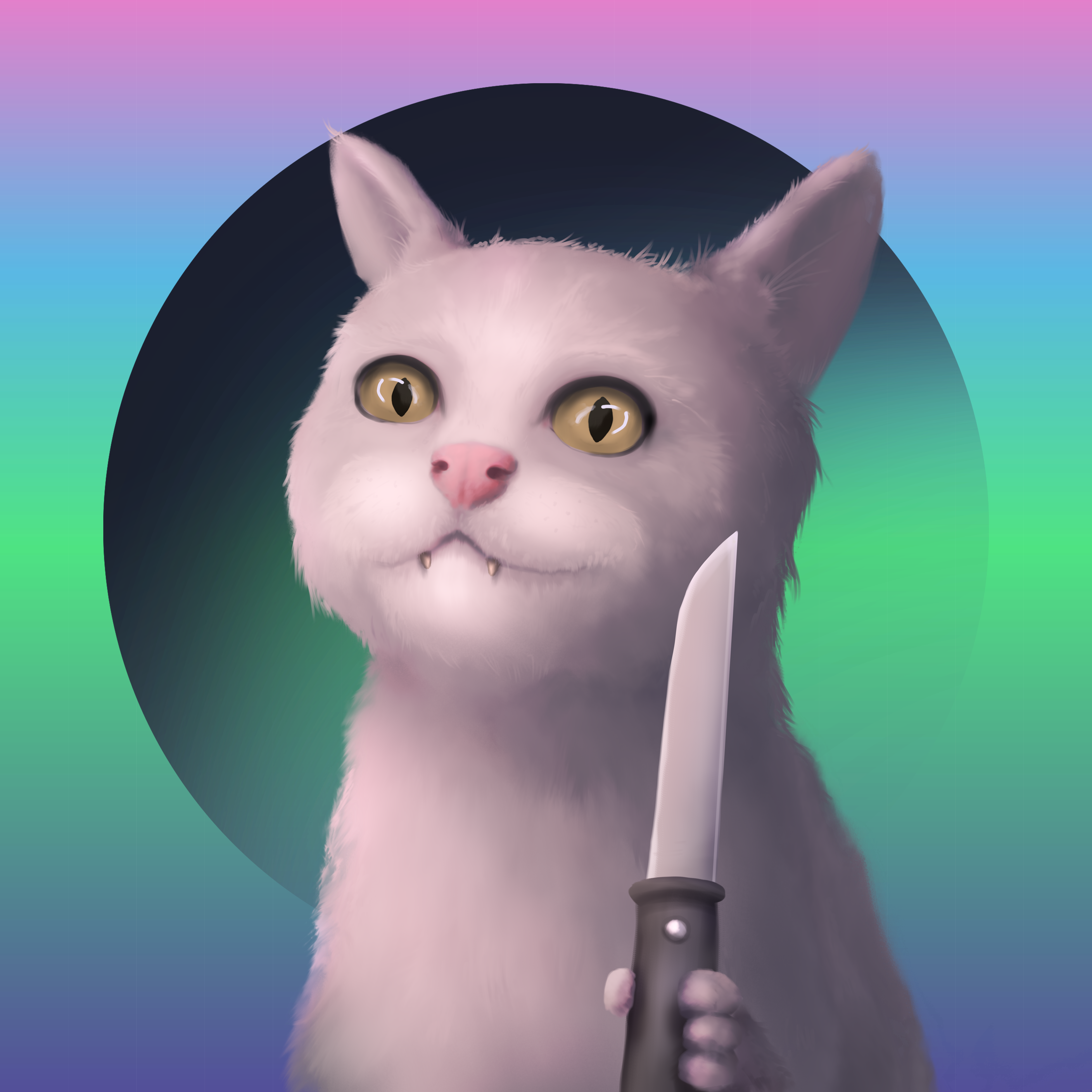 Crazy cat #10 static token preview