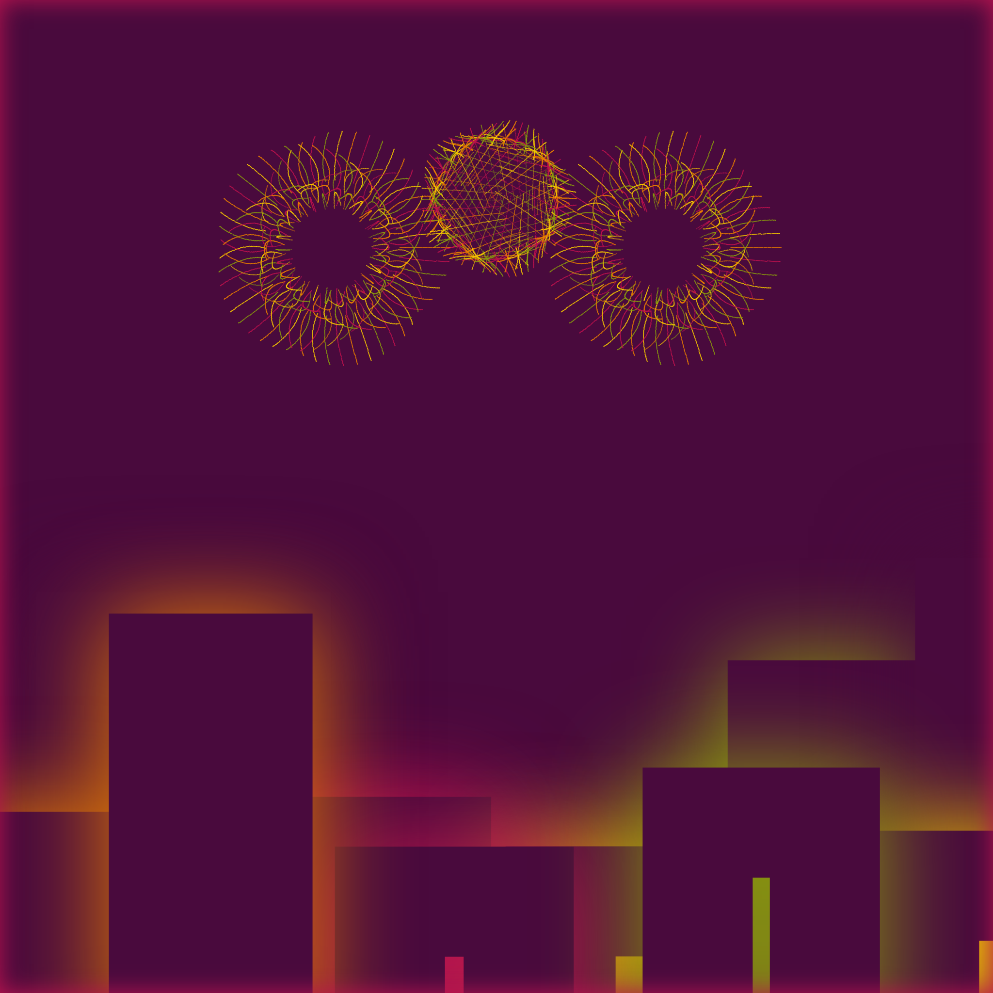 Fireworks over a City Skyline #9 static token preview