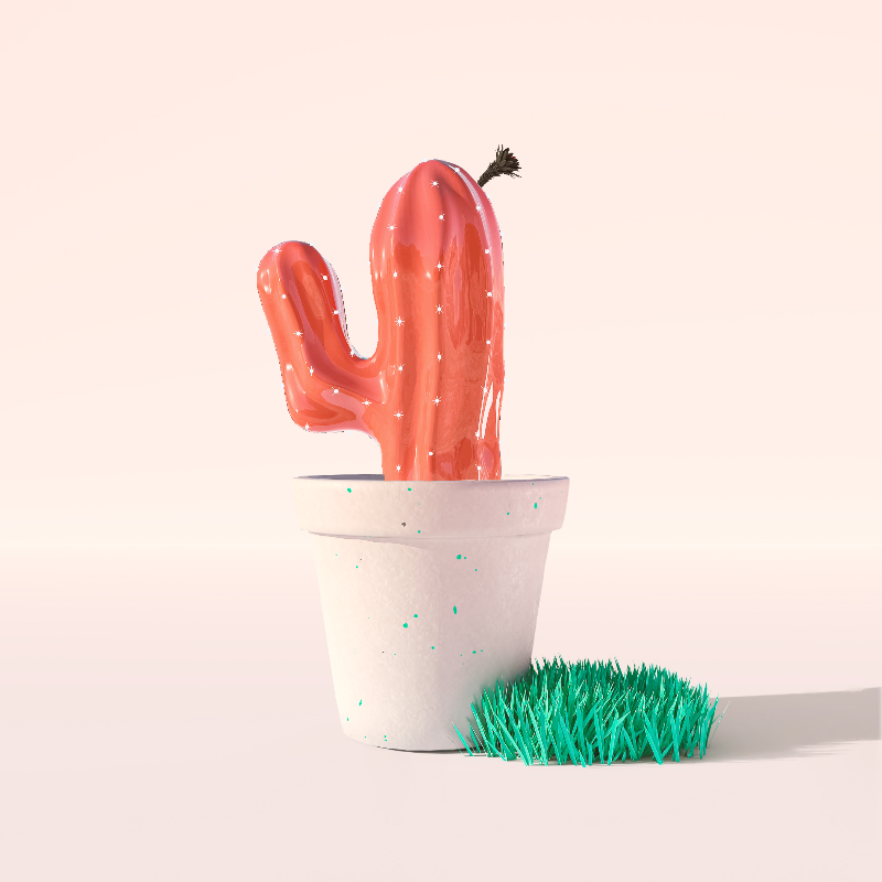 3D Crypto Cacti #21 static token preview